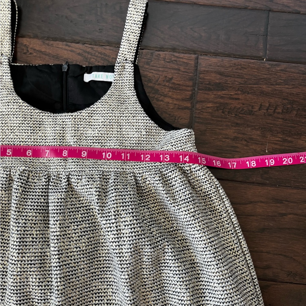 Take Note Metallic Tweed Ruffled Jumper; Size 14 - Picture 7 of 11